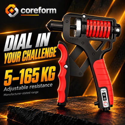 CoreForm Grip Trainer™ – Adjustable Hand Grip Strengthener with Rep Counter