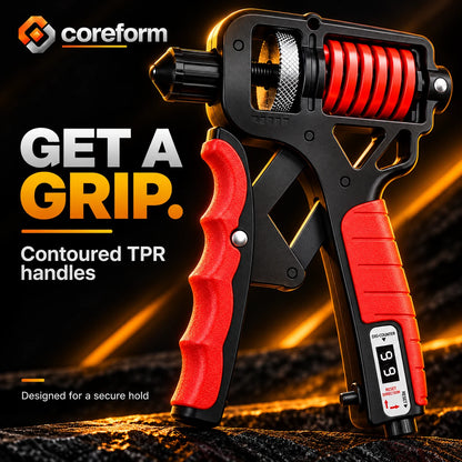 CoreForm Grip Trainer™ – Adjustable Hand Grip Strengthener with Rep Counter