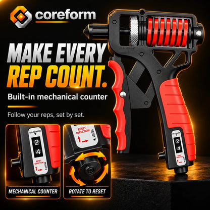 CoreForm Grip Trainer™ – Adjustable Hand Grip Strengthener with Rep Counter