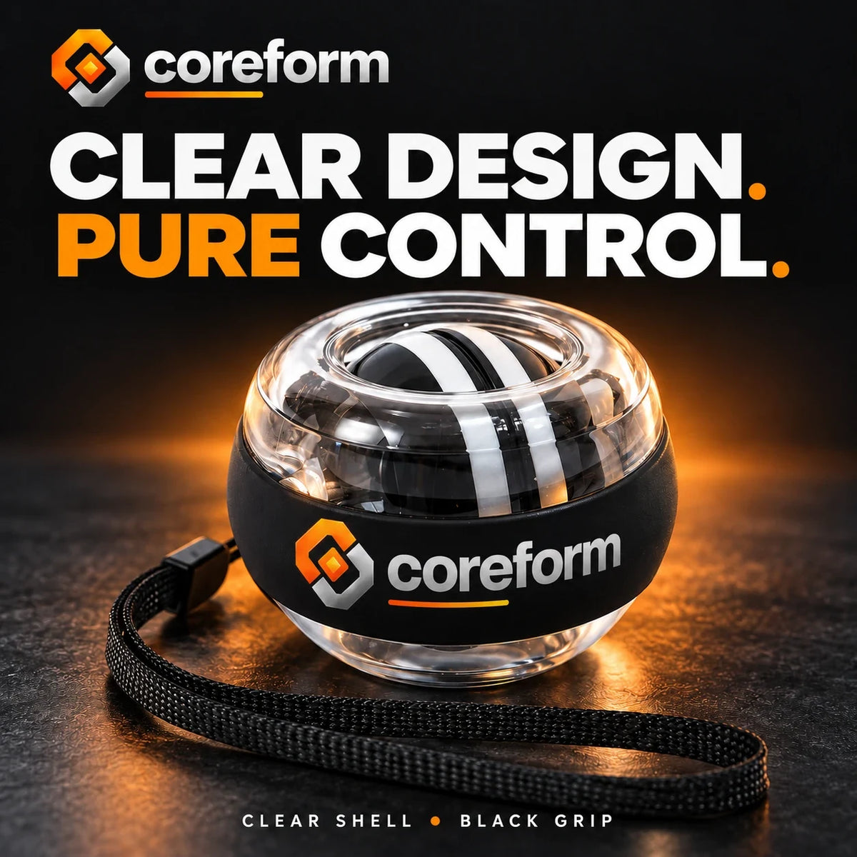 CoreForm Gyro Ball – Auto-Start Wrist & Forearm Strengthener