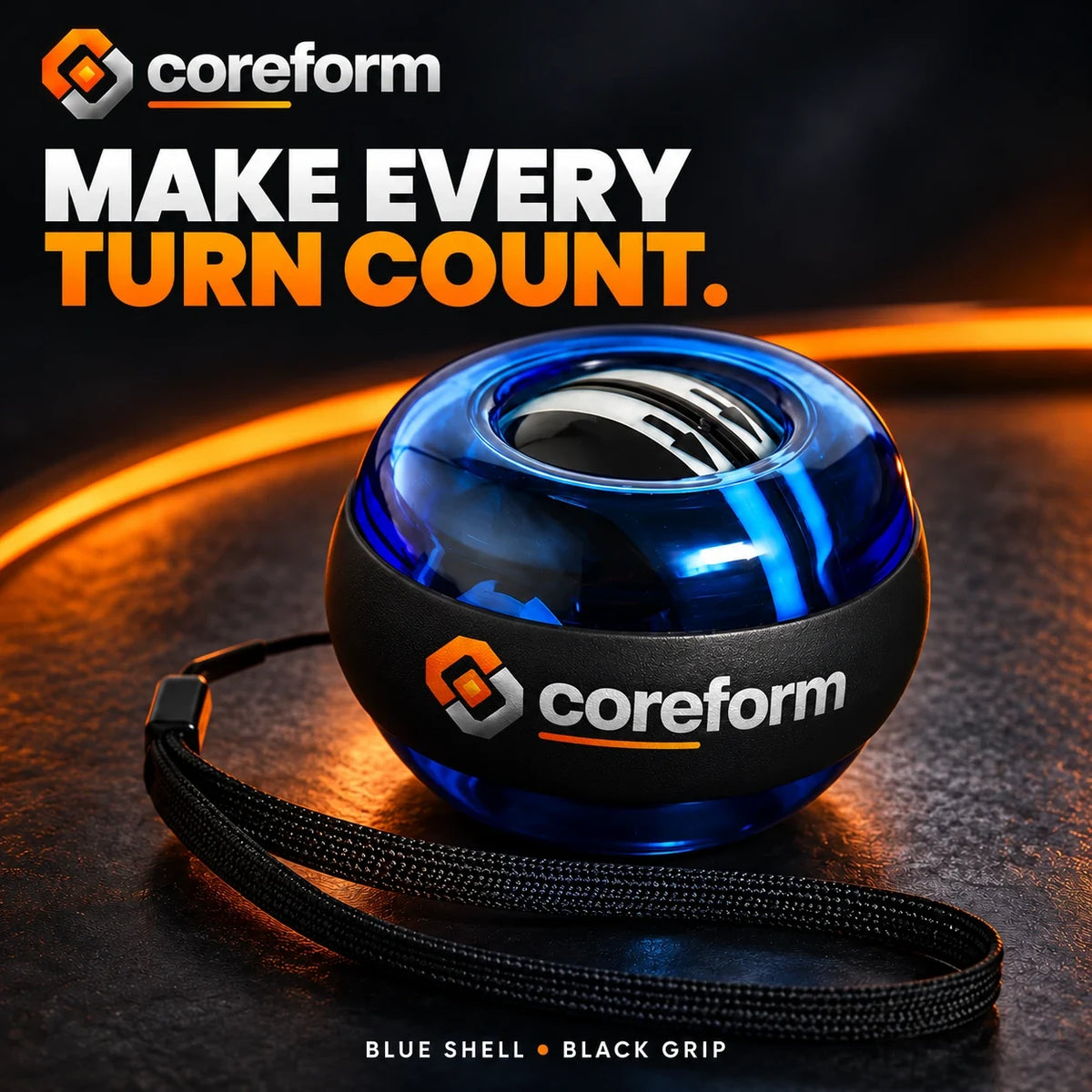 CoreForm Gyro Ball – Auto-Start Wrist & Forearm Strengthener