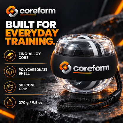 CoreForm Gyro Ball – Auto-Start Wrist & Forearm Strengthener