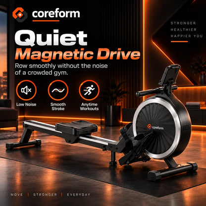 CoreForm RowPro 16™ – Quiet Magnetic Rowing Machine for Home Gym